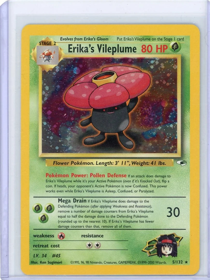 Erika's Vileplume 2000 Pokemon Gym Heroes holo #5/132