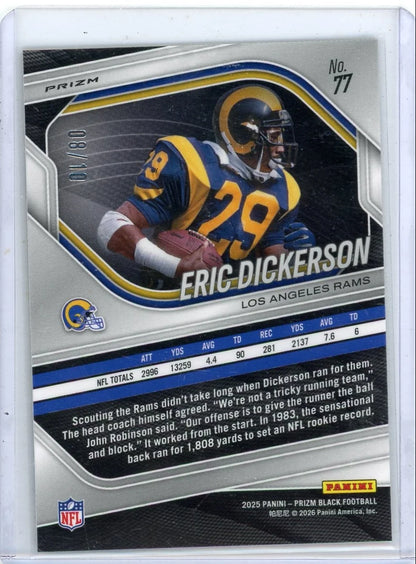 Eric Dickerson 2025 Panini Prizm Gold prizm #'d 08/10