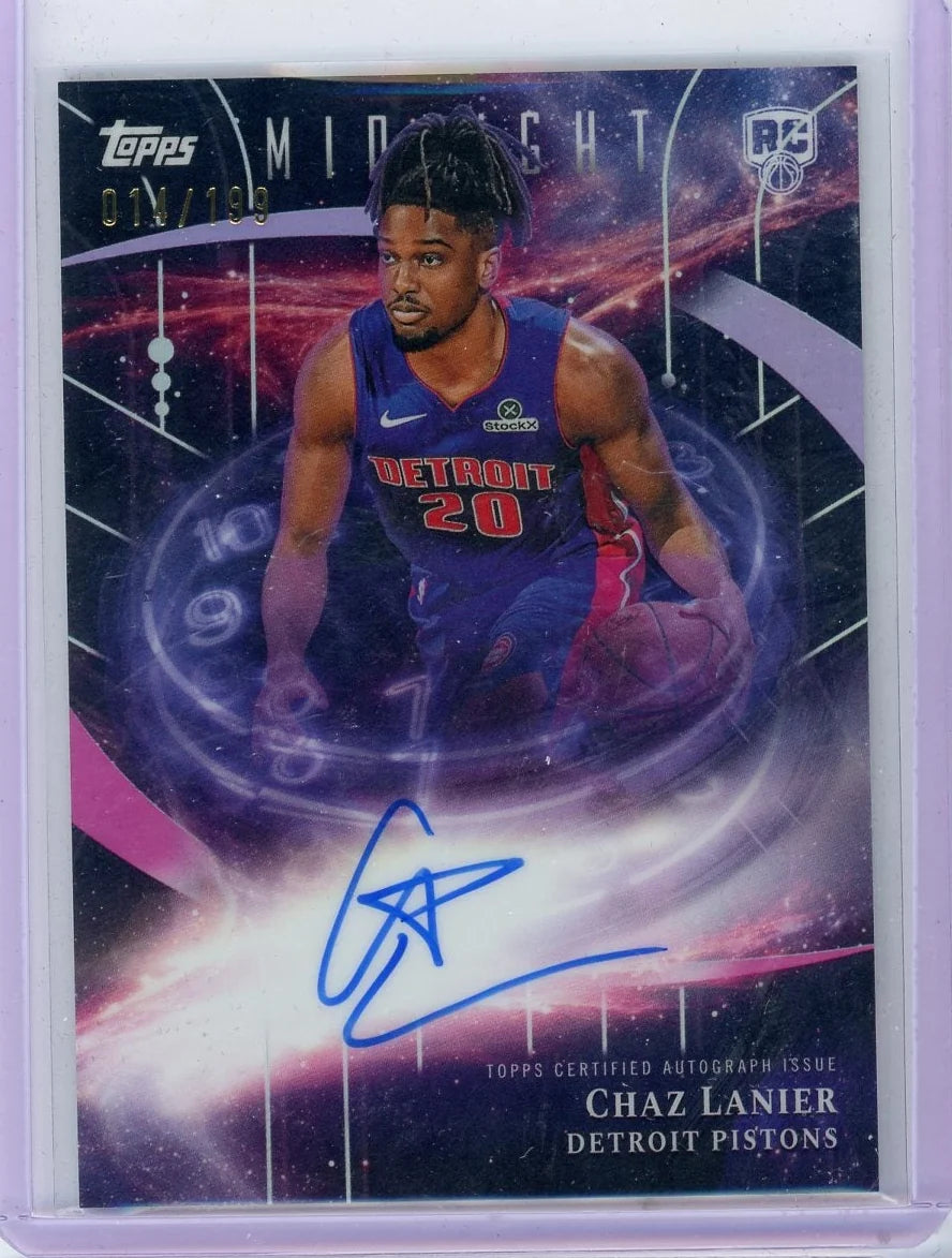 Chaz Lanier 2025 Topps Midnight Strokes of Midnight Autograph #'d 014/199