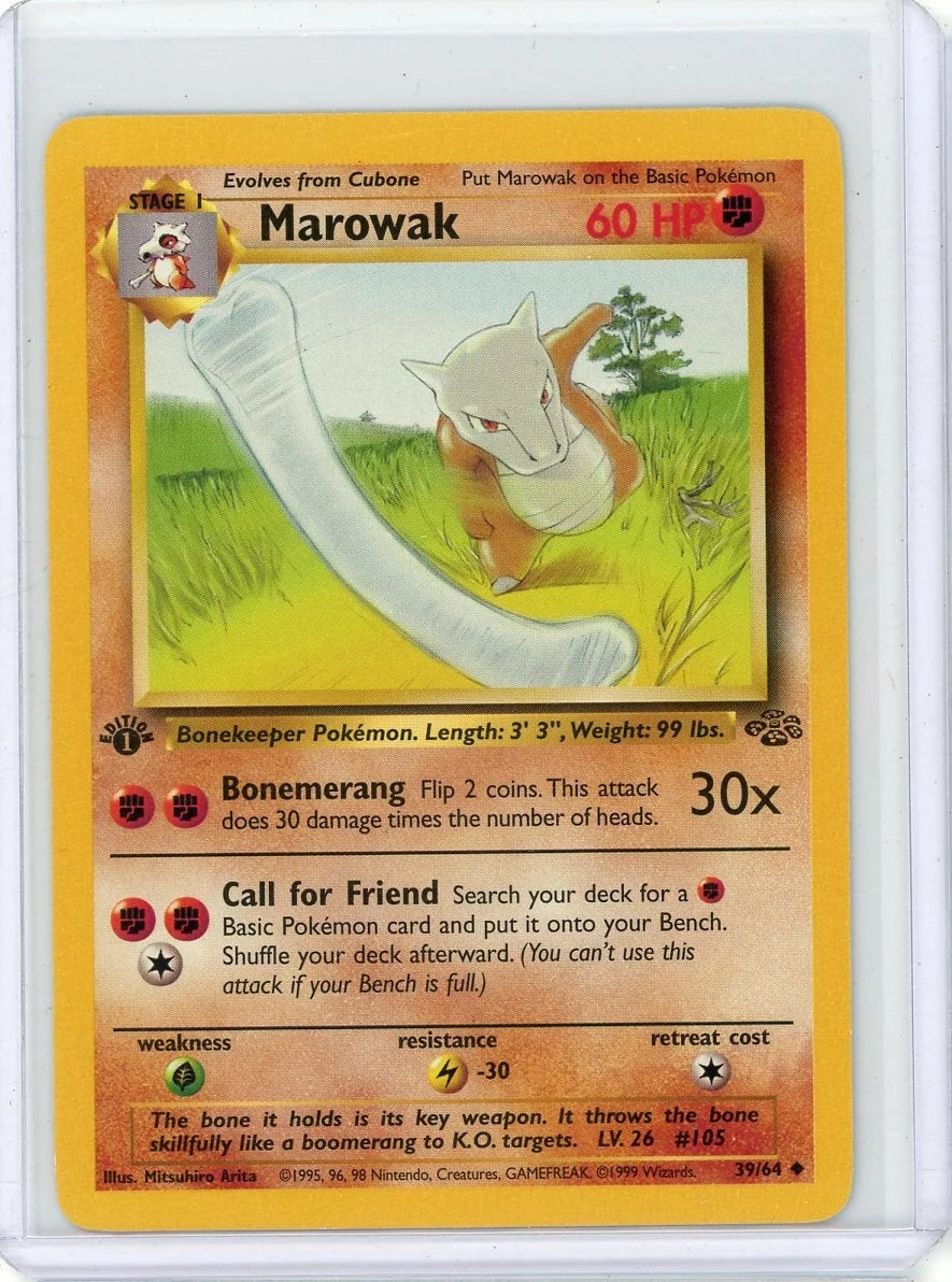 Marowak 1999 Pokemon Jungle 1st Edition non-holo #39/64 LP