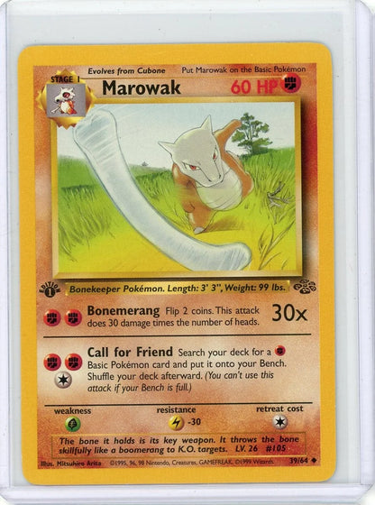 Marowak 1999 Pokemon Jungle 1st Edition non-holo #39/64 LP