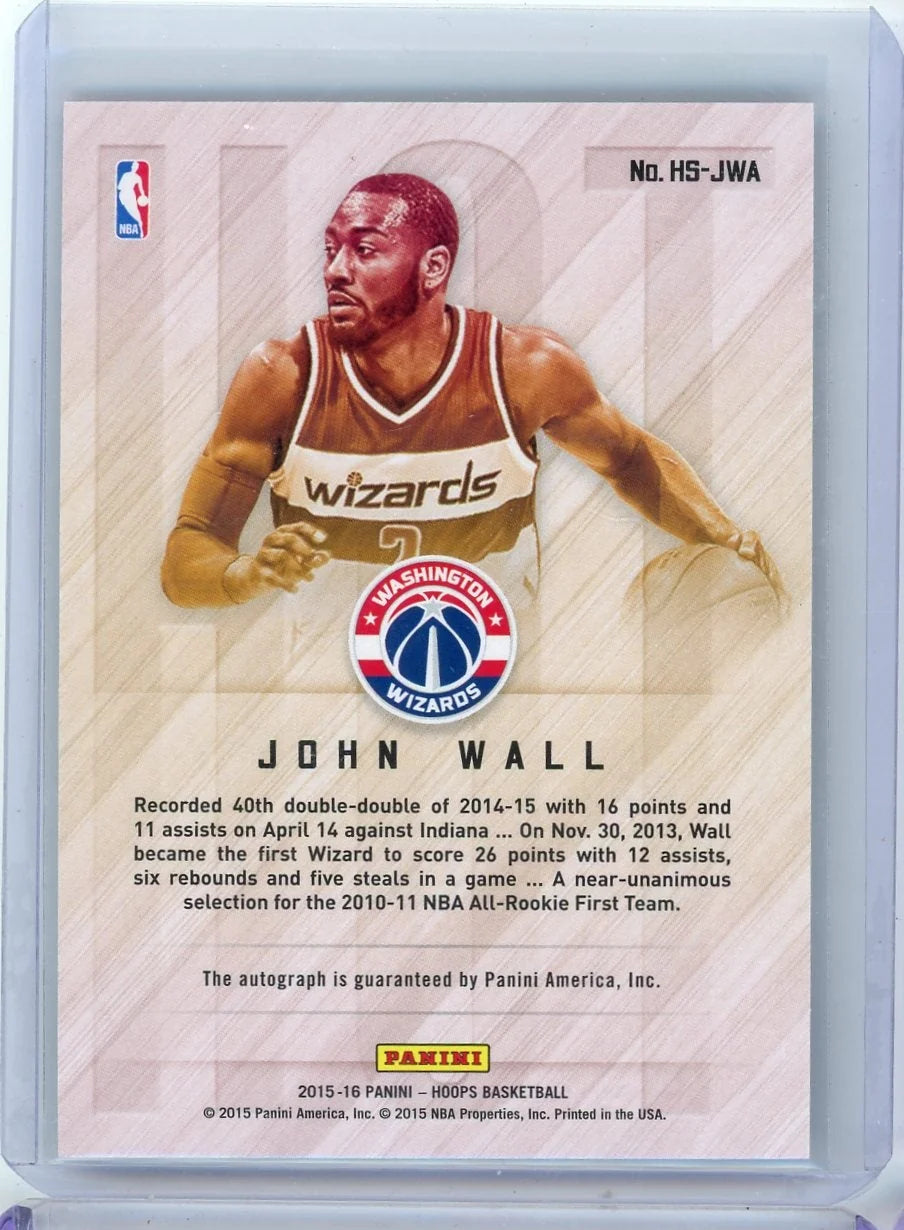 John Wall 2015 Panini NBA Hoops Hot Signatures