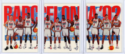 1992 Dream Team USA Barcelona 1992 SkyBox #544, #545, #546 (3-card lot)