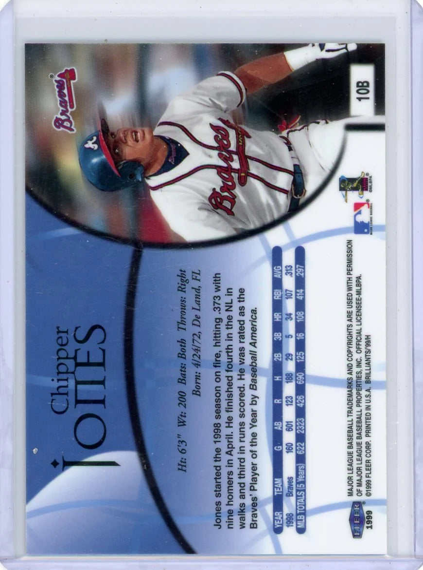 Chipper Jones 1999 Fleer Brilliants Blue