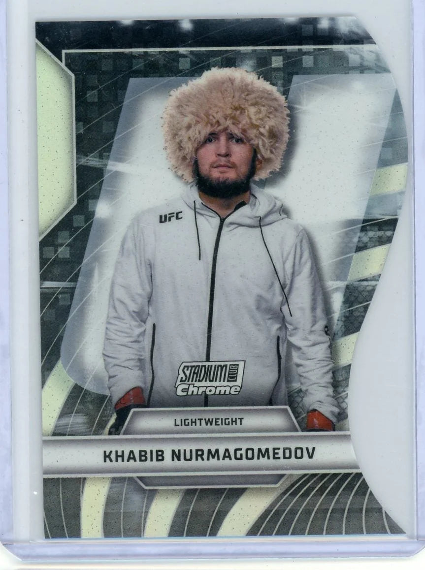 Khabib Nurmagomedov UFC Stadium Club Chrome Triumvirates #TV-31