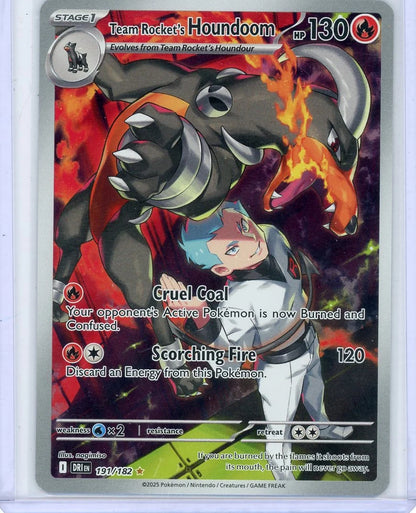 Team Rocket's Houndoom Pokémon Destined Rivals Illustration Rare #191/182