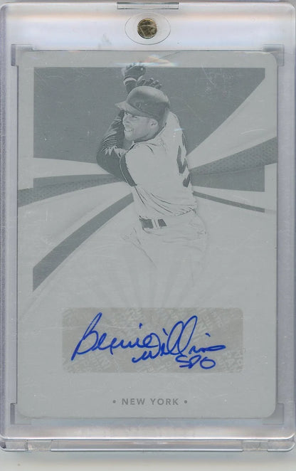 Bernie Williams 2021 Panini Immaculate Printing Plate autograph #'d 1/1