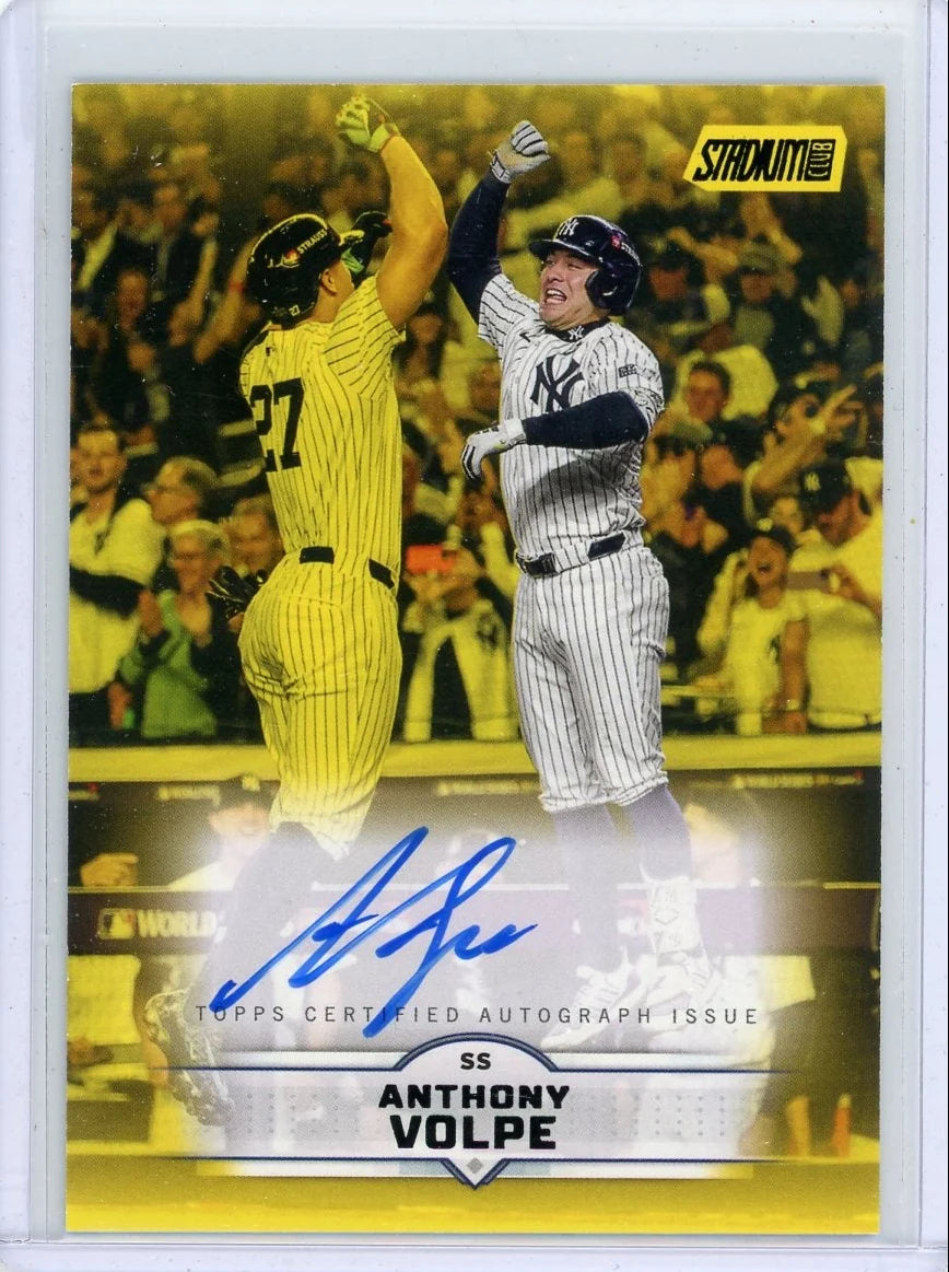 Anthony Volpe 2025 Topps Stadium Club Auto Yellow
