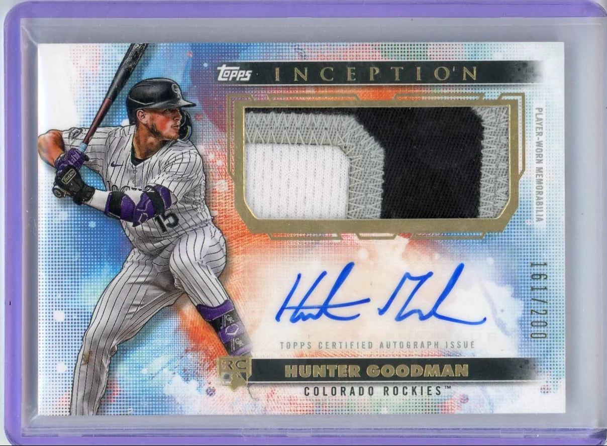 Hunter Goodman 2024 Topps Inception RPA #'d 161/200