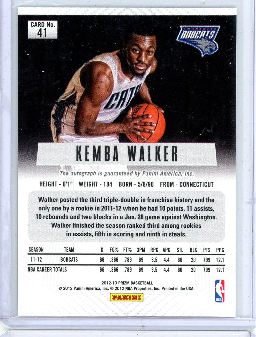 Kemba Walker 2012-13 Panini Prizm autograph