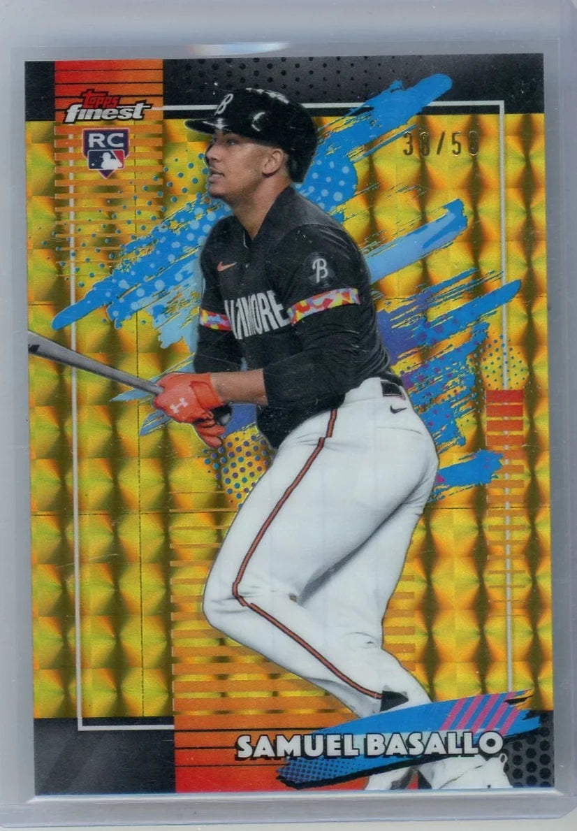 Samuel Basallo 2026 Topps Finest Gold GeoFractor 38/50