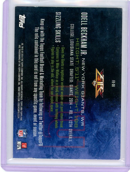 Odell Beckham Jr. 2014 Topps Fire Relic Gold RC #'d 21/50