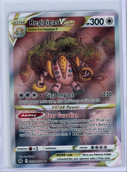Regigigas Vstar Pokémon Crown Zenith Galarian Gallery #GG55/GG70