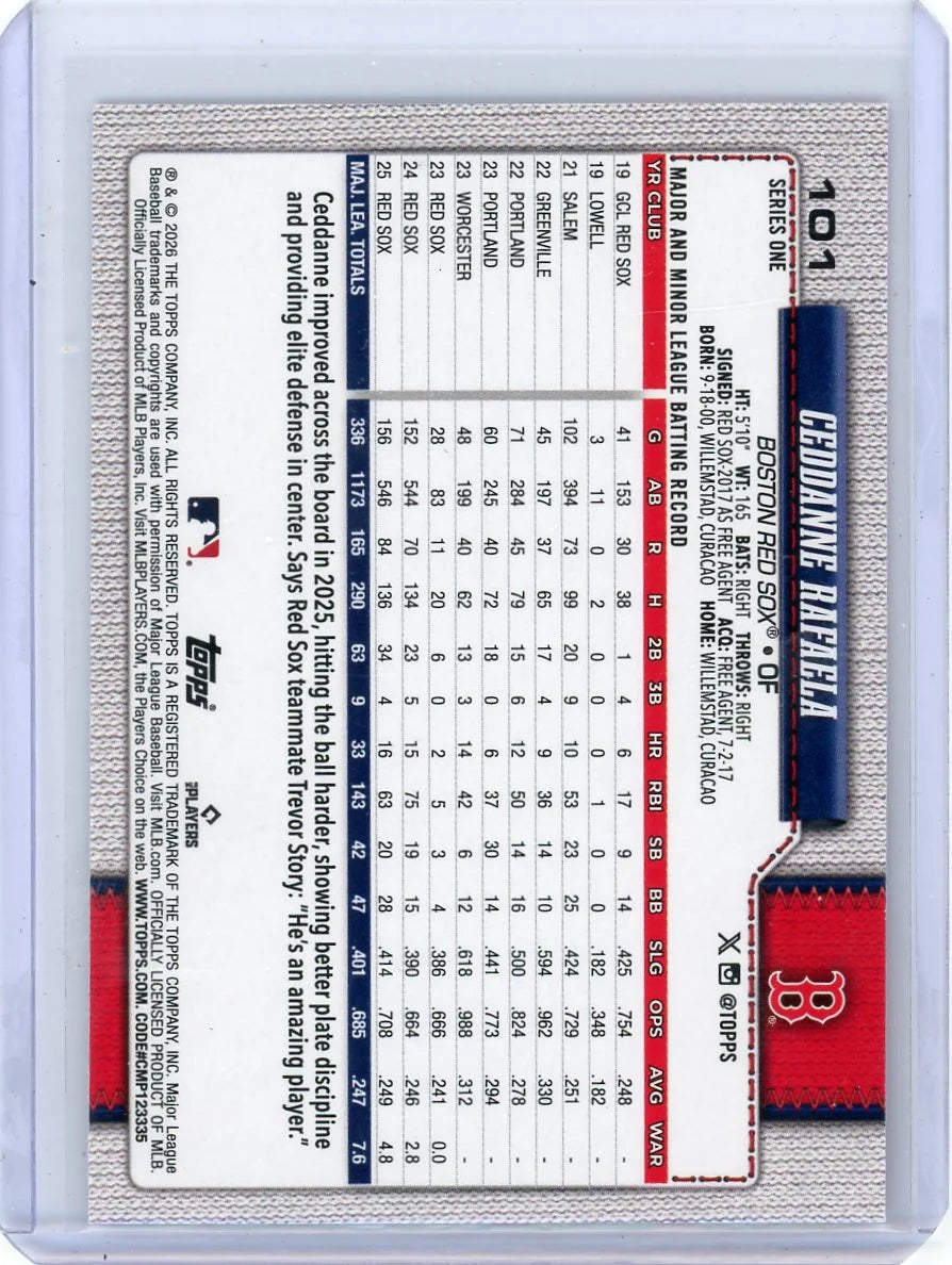 Ceddanne Rafaela 2026 Topps Series 1 Team Logo SP