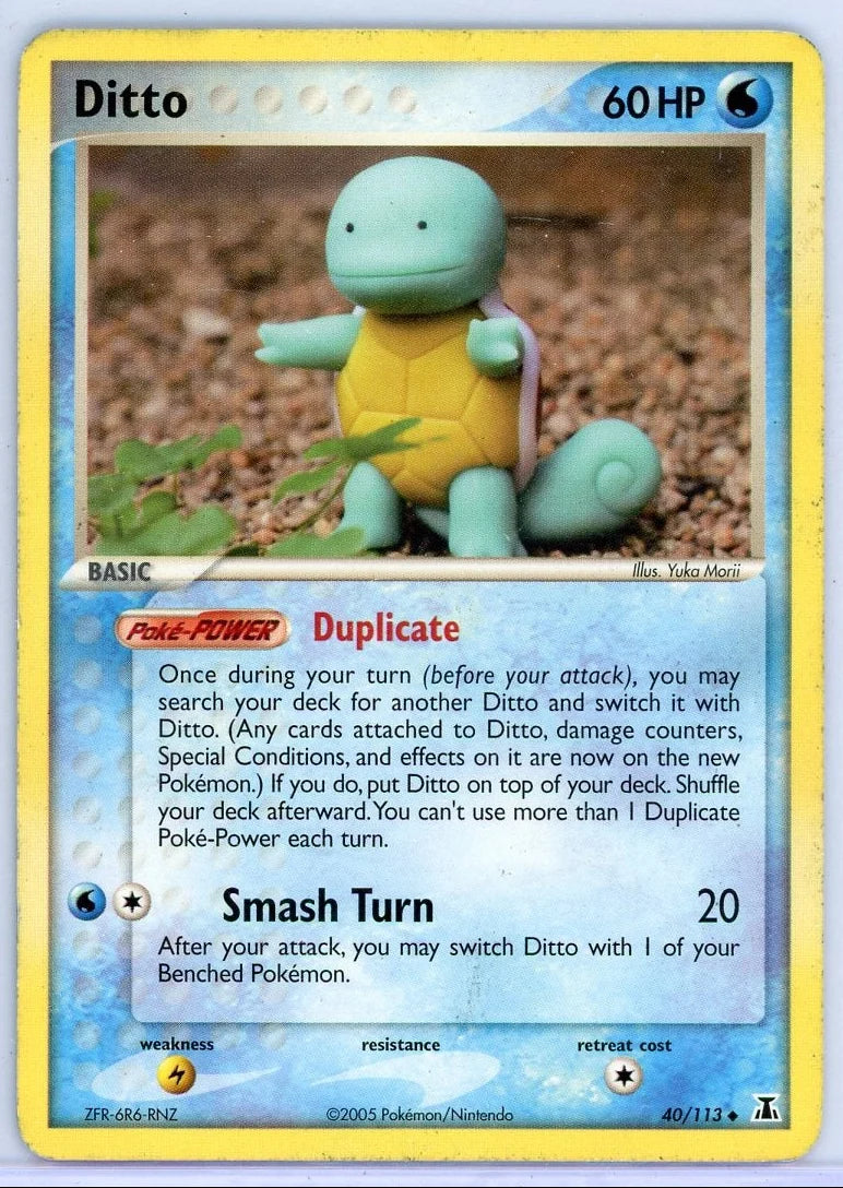 Ditto (Squirtle) 2005 Pokemon Delta Species non holo #40/113 MP
