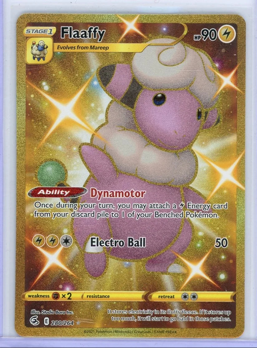 Flaaffy 2021 Pokémon Fusion Strike rare lucky gold holo #280/264
