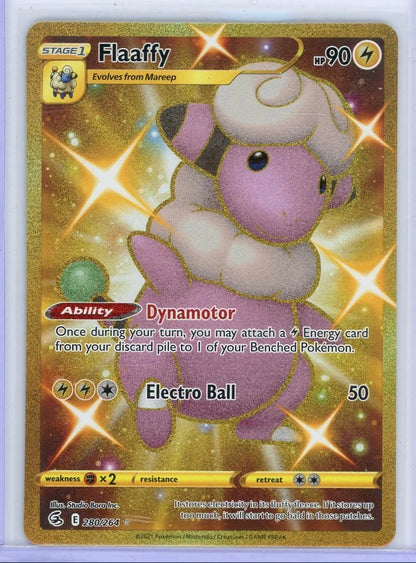 Flaaffy 2021 Pokémon Fusion Strike rare lucky gold holo #280/264