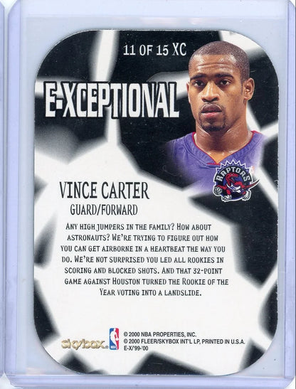 Vince Carter 2000 Fleer Skybox eX E-Xceptional die-cut