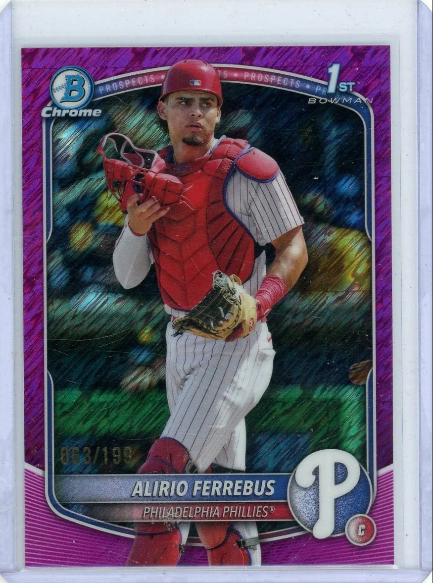 Alirio Ferrebus 2025 1st Bowman Chrome Pink Shimmer ref. #'d 063/199