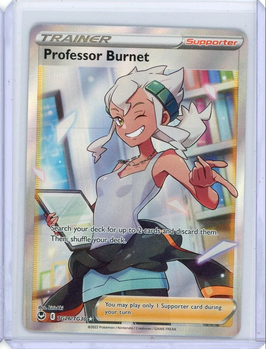 Professor Burnet Pokémon Silver Tempest Trainer Gallery Ultra Rare #TG26/TG30