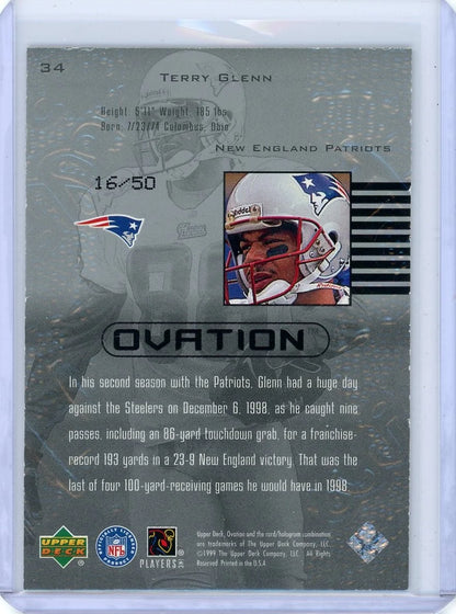 Terry Glenn 1999 Upper Deck Standing Ovation #'d 16/50