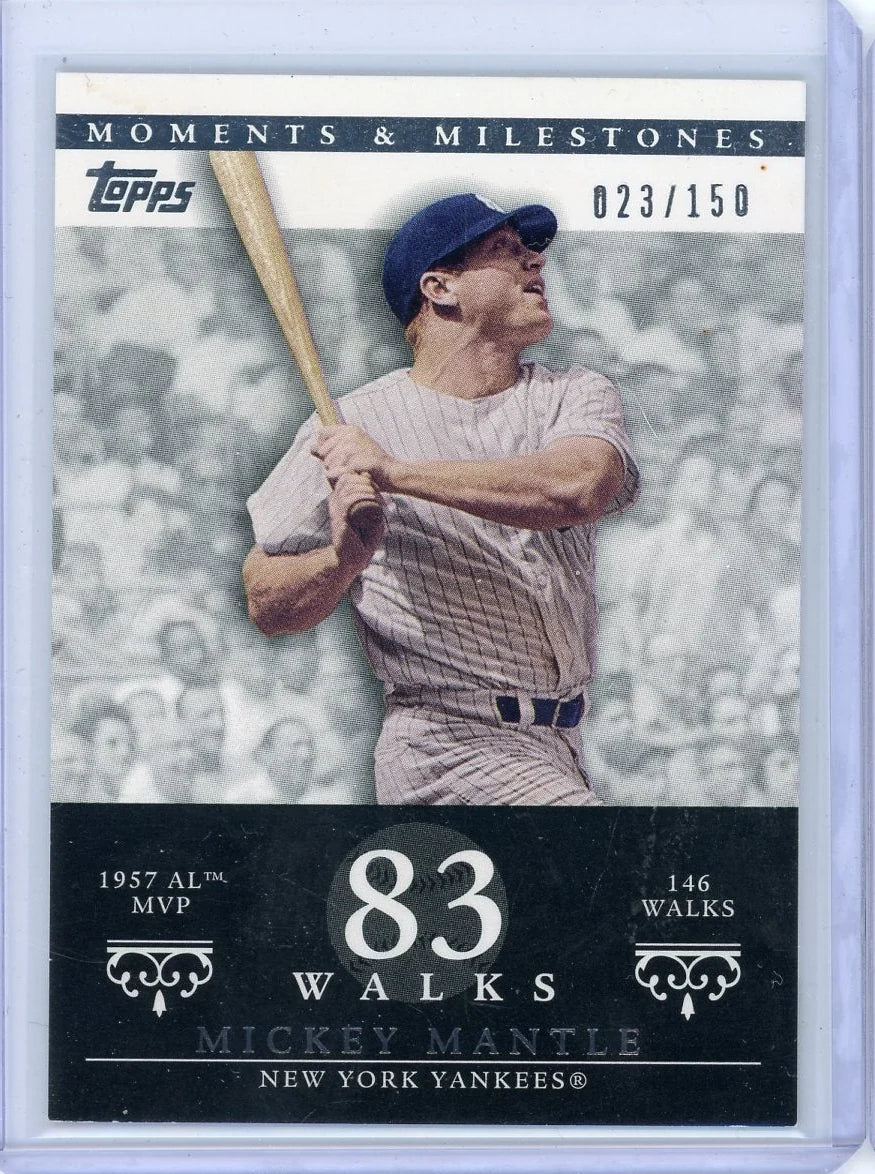 Mickey Mantle 2007 Topps Moments & Milestones #'d 023/150