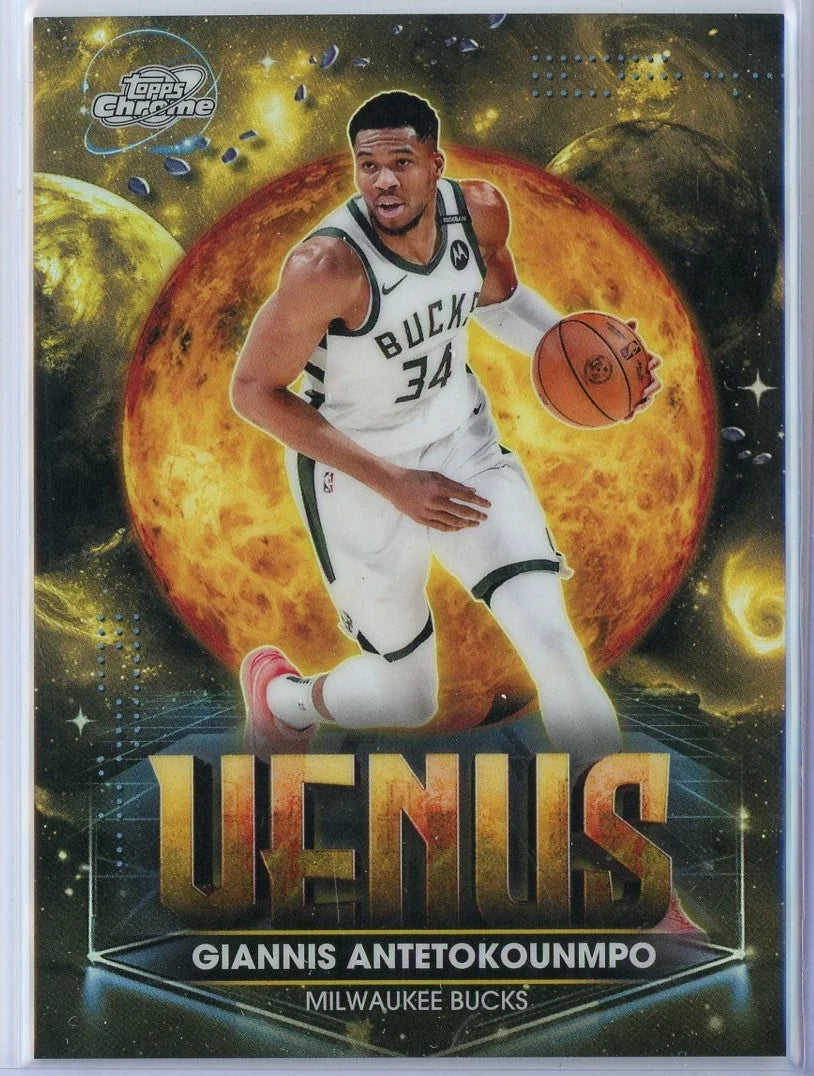 Giannis Antetokounmpo 2025 Topps Cosmic Chrome Planetary Pursuit Venus