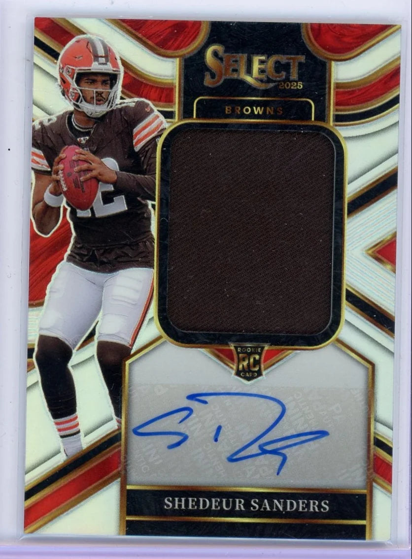 Shedeur Sanders 2025 Panini Select Silver Prizm RPA #'d 207/249