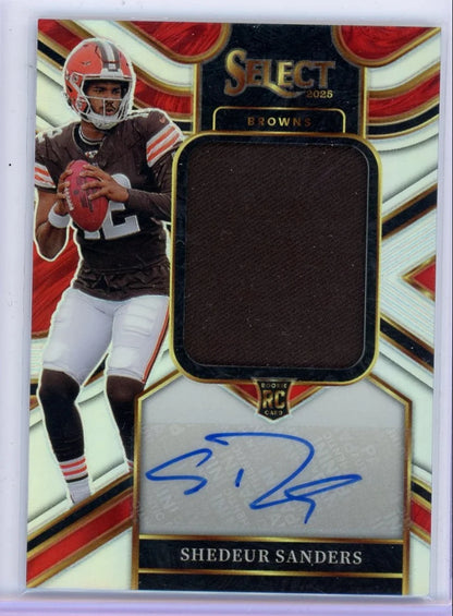 Shedeur Sanders 2025 Panini Select Silver Prizm RPA #'d 207/249