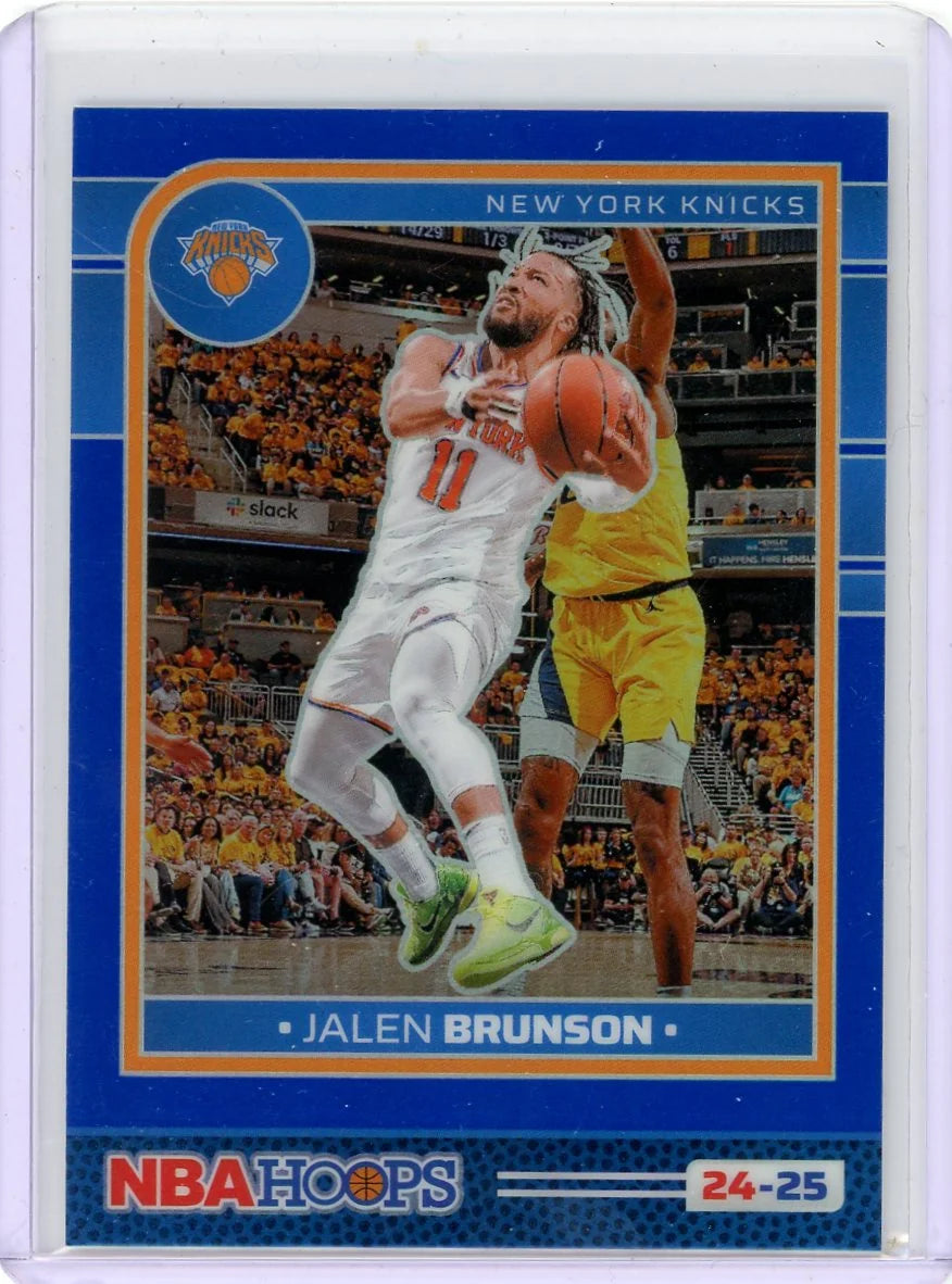Jalen Brunson 2024-25 Panini NBA Hoops Premium Blue #'d 37/49