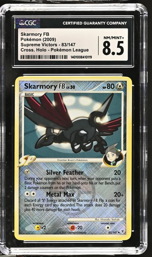 Skarmory FB Pokémon Supreme Victors Cross Holo Pokémon League #83/147 CGC 8.5