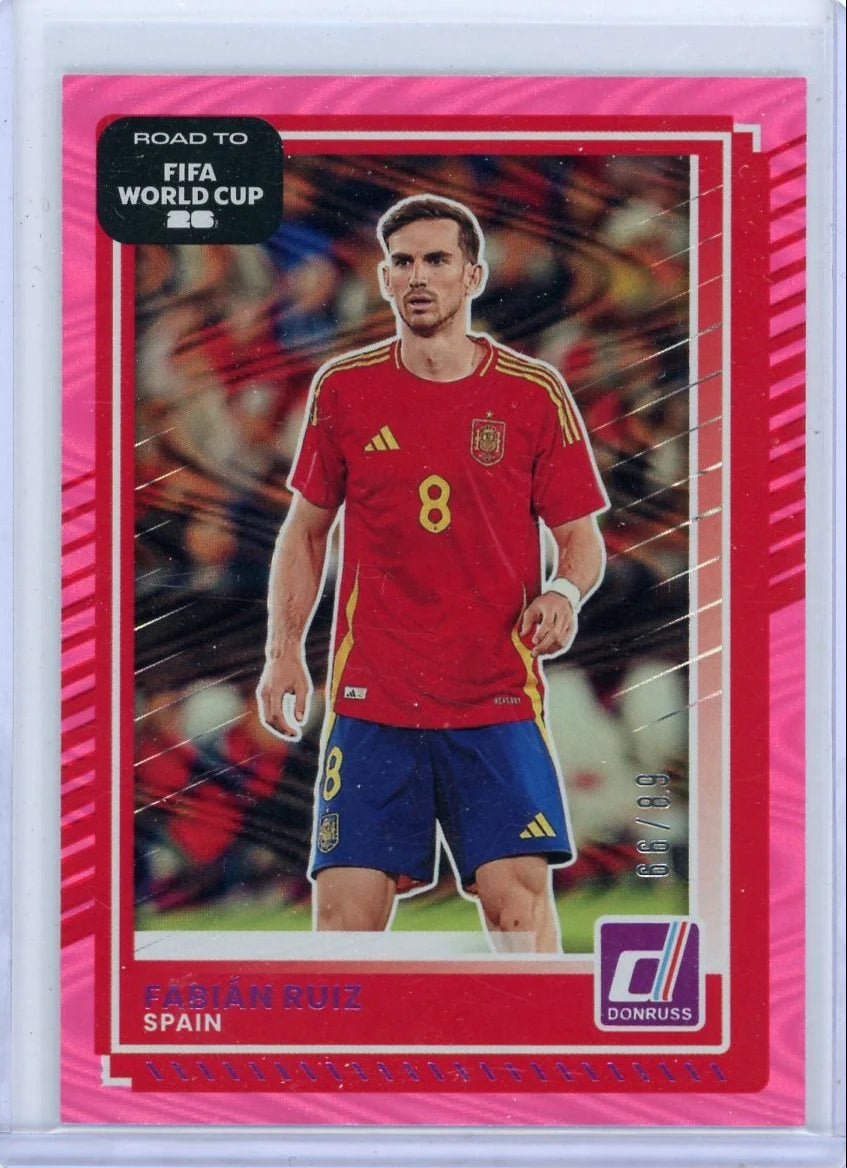Fabian Ruiz 2026 Panini Donruss World Cup pink swirl #'d 66/89