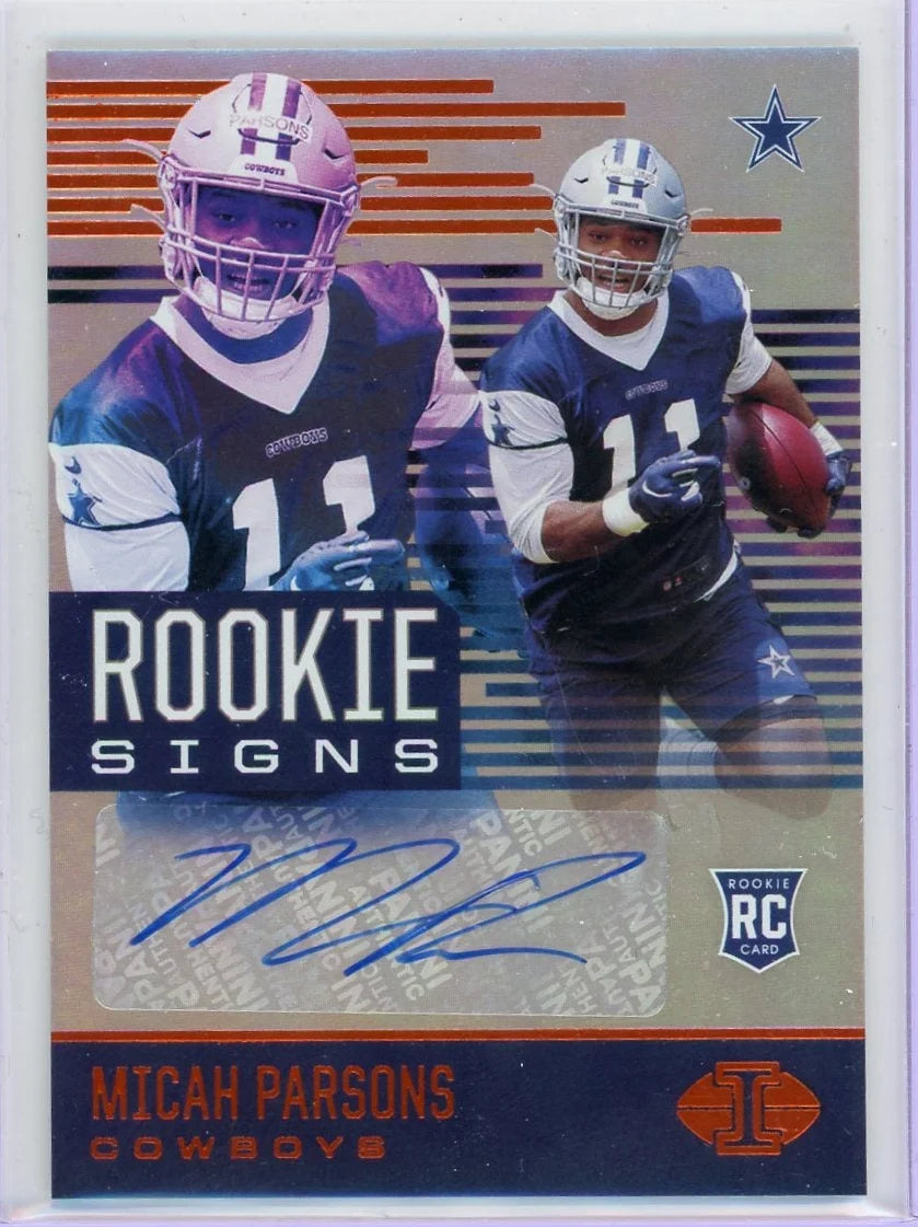 Micah Parsons 2021 Panini Illusions Rookie Signs autograph orange