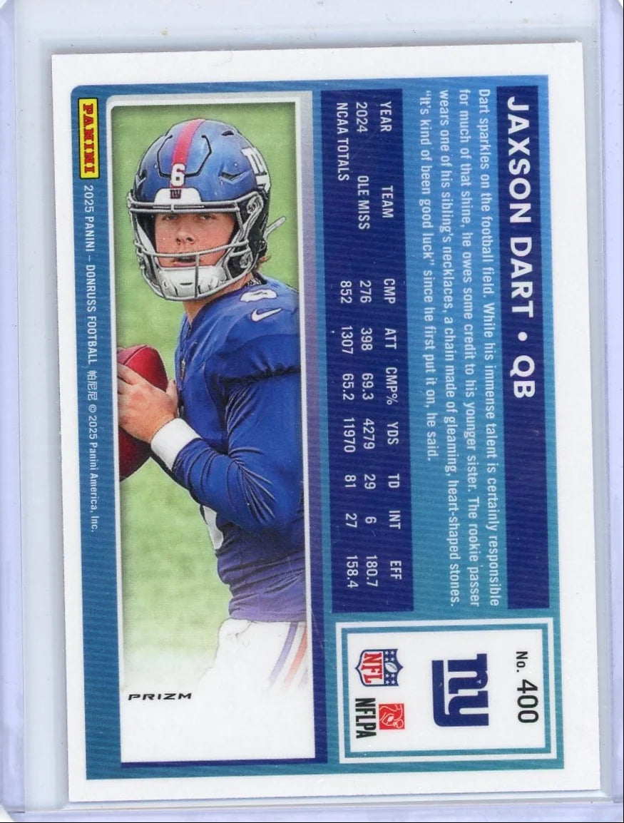 Jaxson Dart 2025 Panini Optic Rated Rookie Pink Prizm