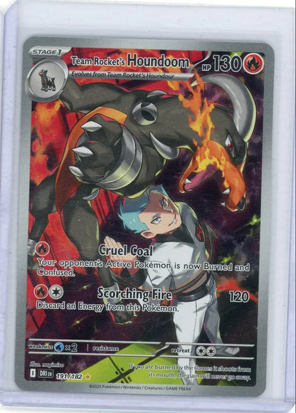 Team Rocket's Houndoom Pokémon Destined Rivals Illustration Rare #191/182