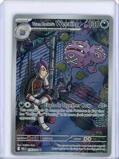 Team Rocket's Weezing Pokémon Destined Rivals Illustration Rare #199/182