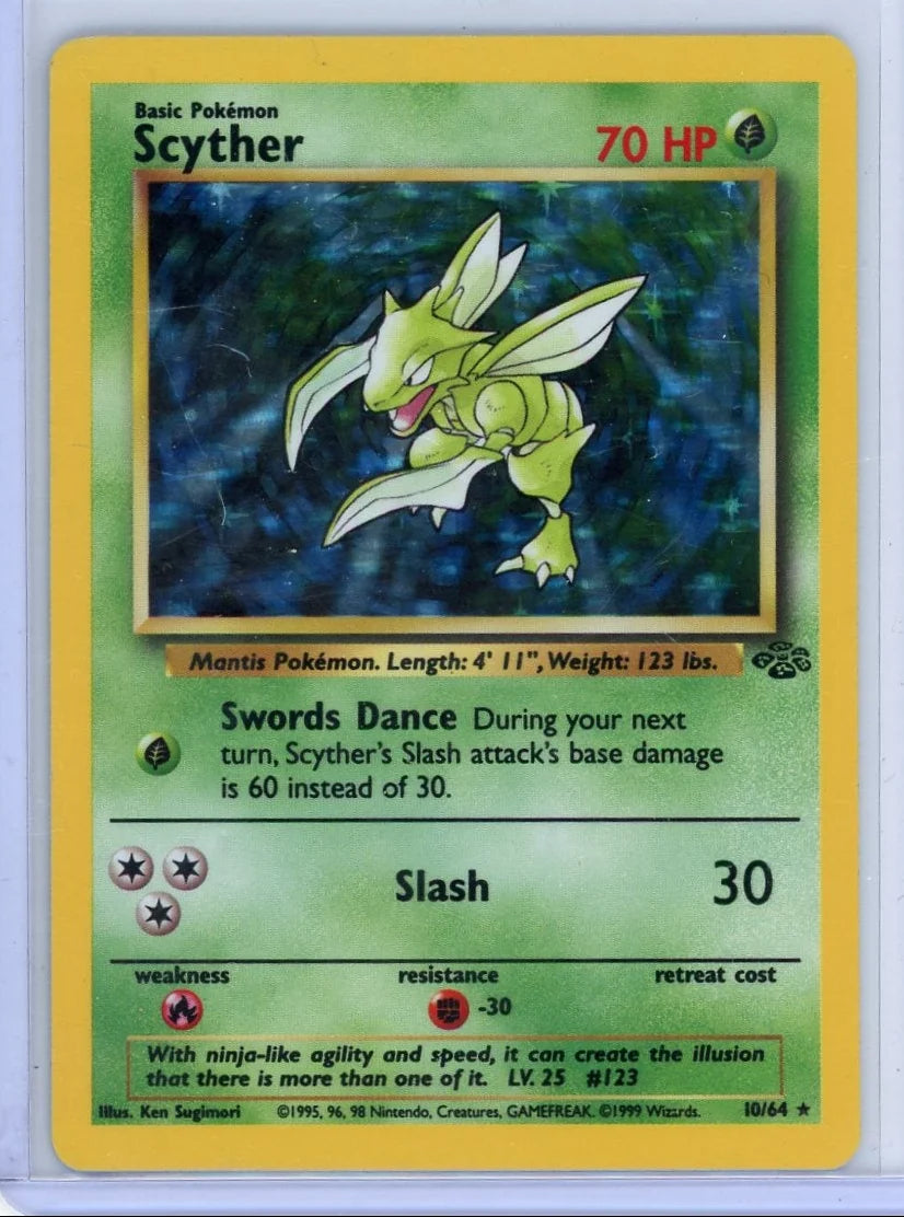 Scyther 1999 Pokemon Jungle holo #10/64 LP/NM