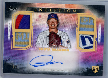Shota Imanaga 2024 Topps Inception RPA #'d 1/1