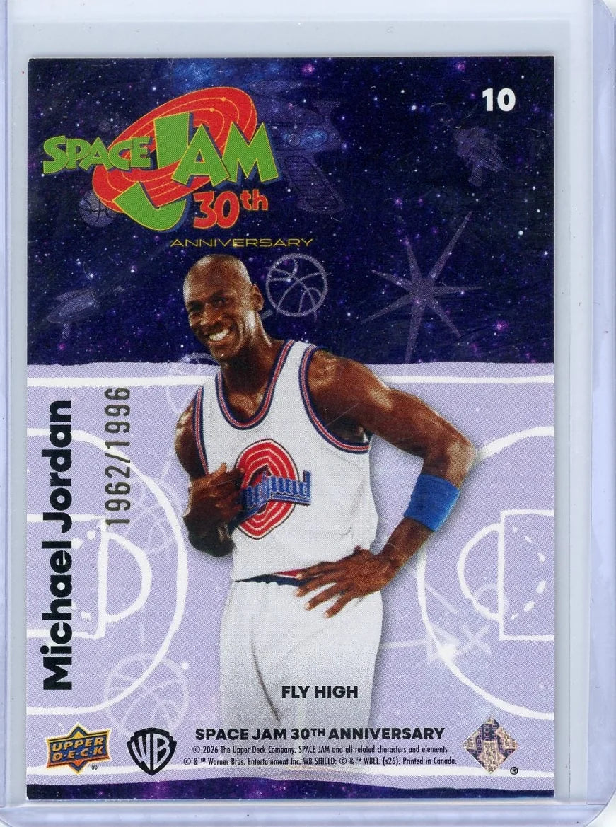 Michael Jordan 2026 Upper Deck Space Jam 30th Anniversary Red #'d 1962/1996