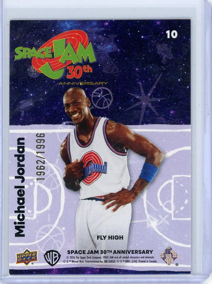 Michael Jordan 2026 Upper Deck Space Jam 30th Anniversary Red #'d 1962/1996