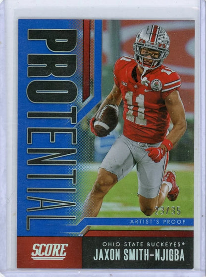 Jaxon Smith-Njigba 2023 Panini Score Protential blue #'d 23/35