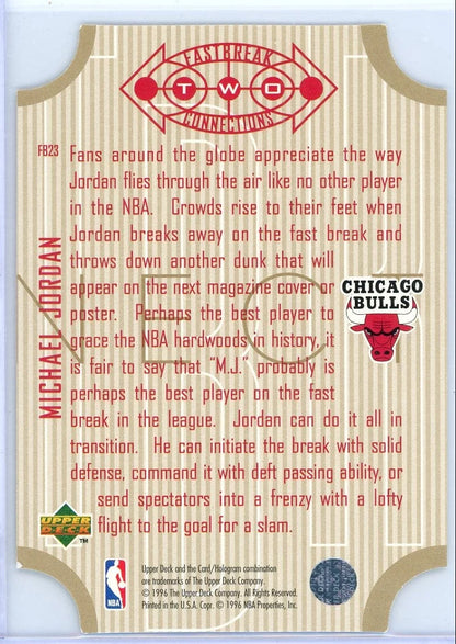 Michael Jordan 1996 Upper Deck Fastbreak Connections