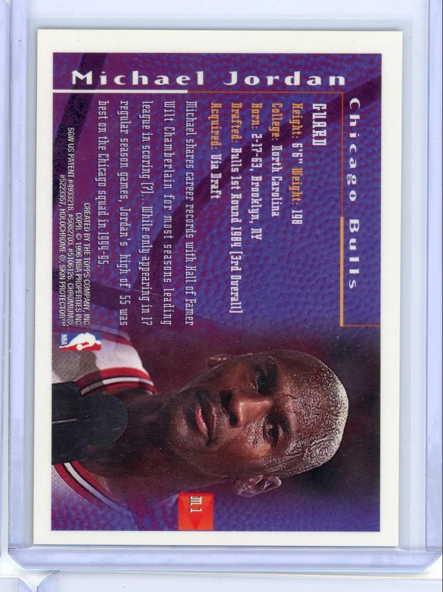 Michael Jordan 1995-96 Topps Finest Mystery