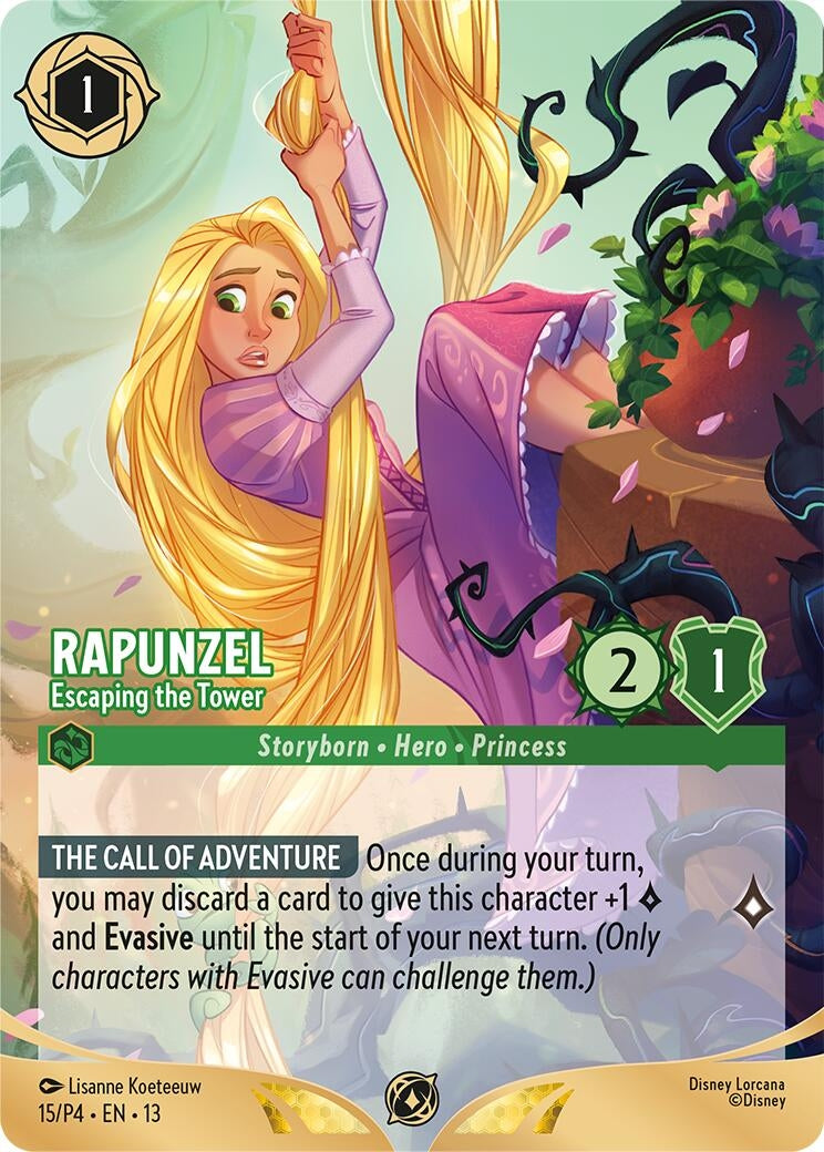 Rapunzel - Escaping the Tower (Store Championship Participant) (15) (Disney Lorcana Promo Cards) (DLPC)