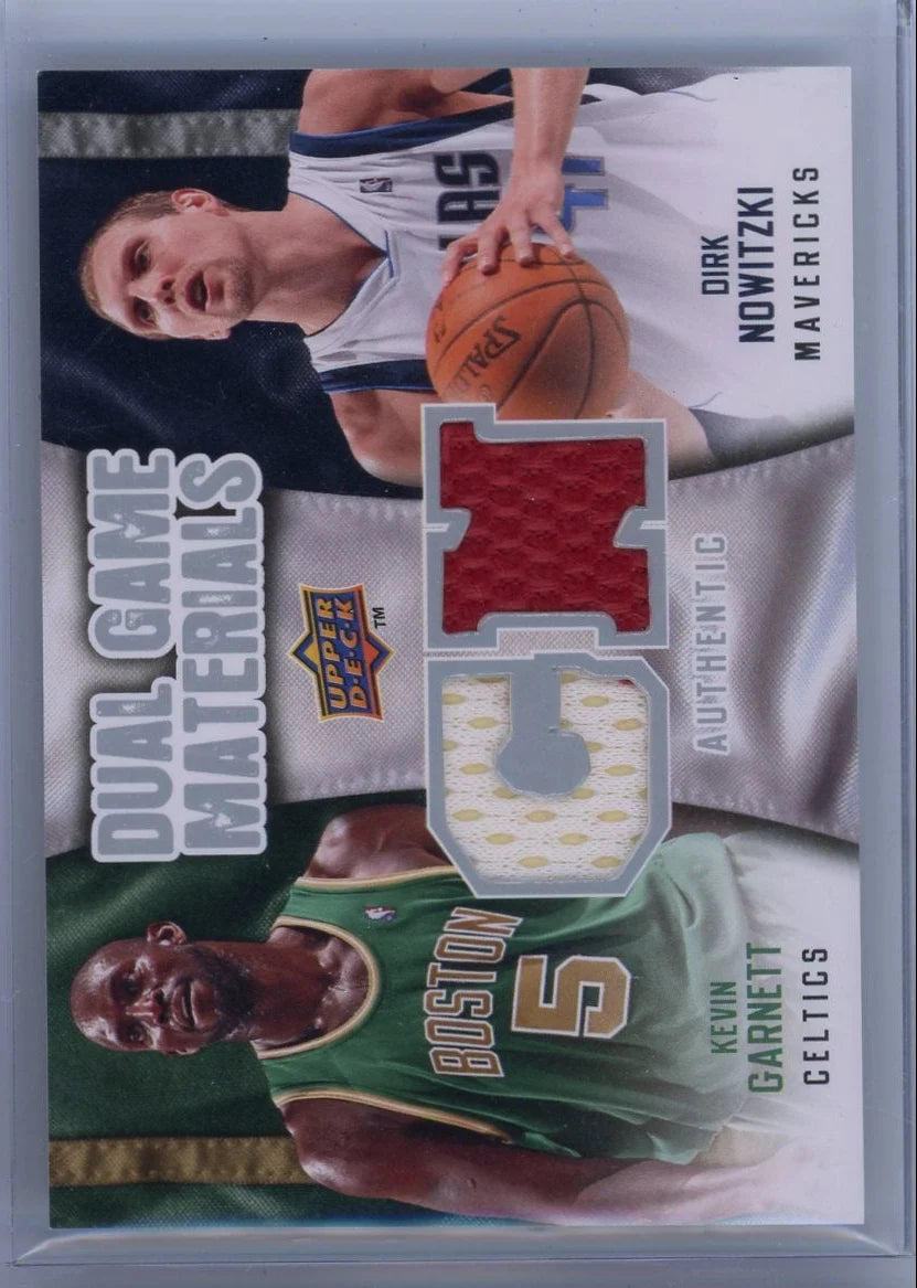 Kevin Garnett & Dirk Nowitzki 2009 Upper Deck Dual Game Materials