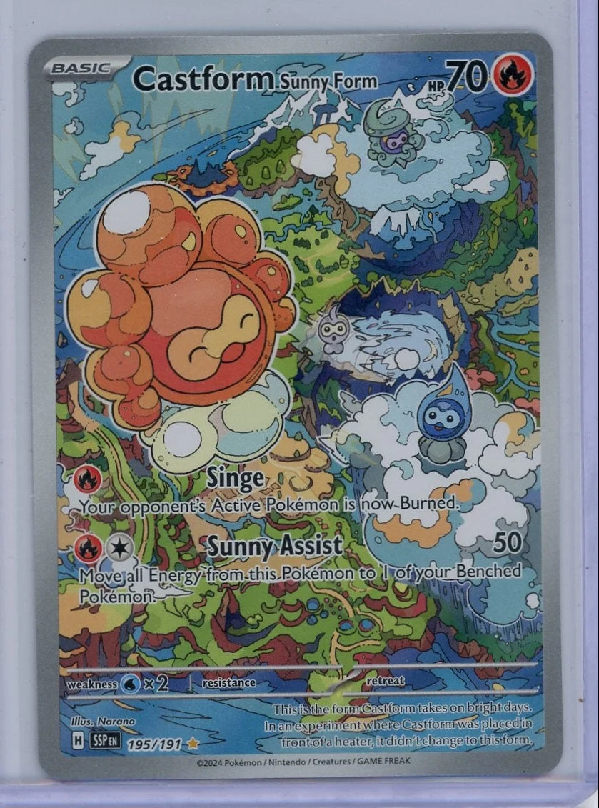 Castform Sunny Form 2024 Pokémon Surging Sparks #195/191
