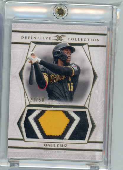 Oneil Cruz 2025 Topps Definitive Patch #'d 21/50