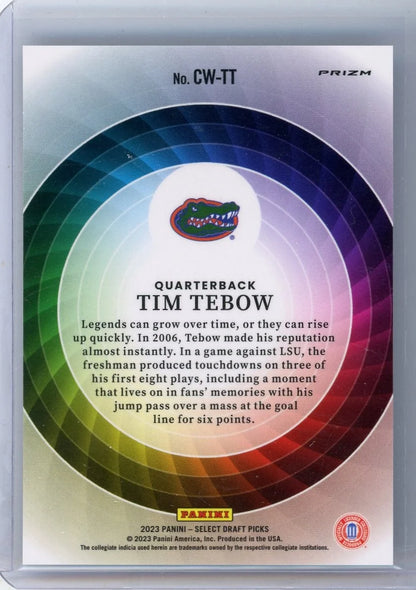 Tim Tebow 2023 Panini Select Draft Picks Color Wheel