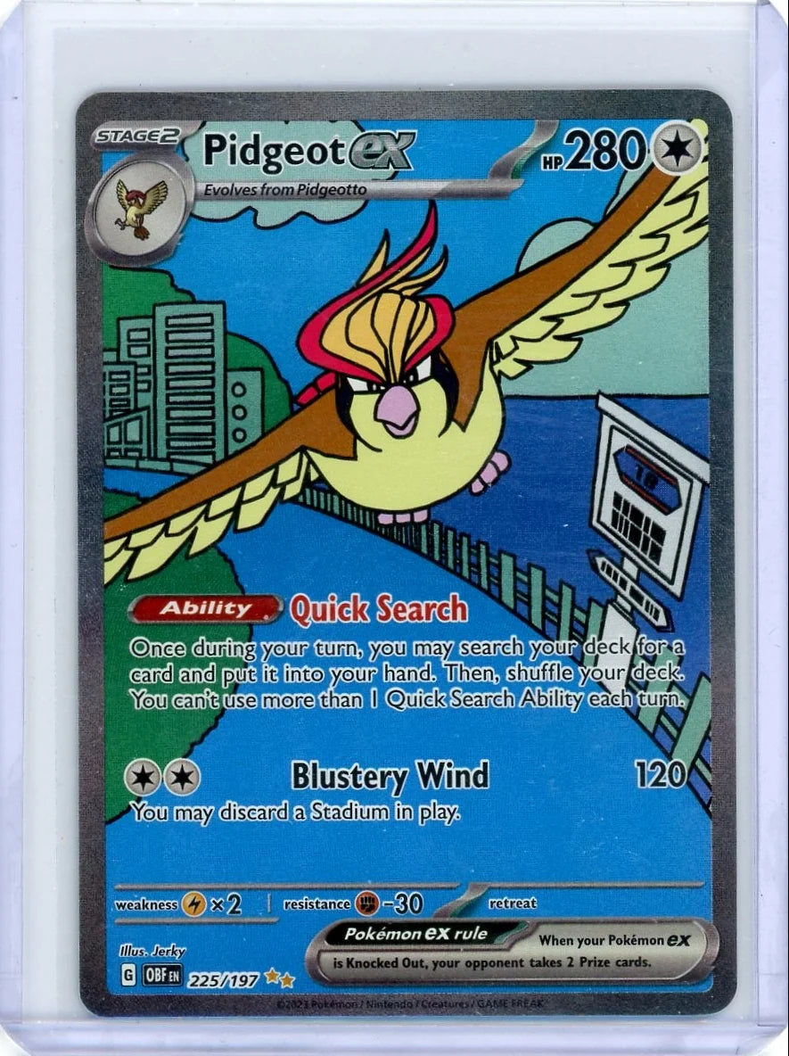Pidgeot ex Pokémon Obsidian Flames Special Illustration Rare #225/197