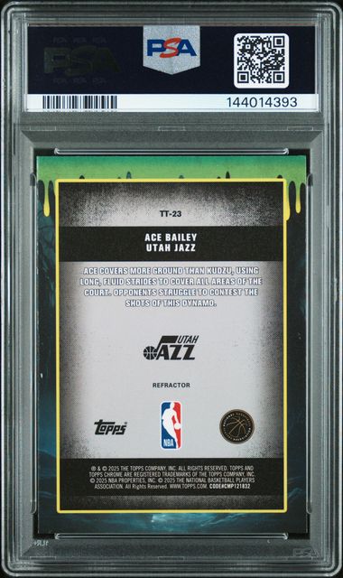 Ace Bailey 2025 Topps Chrome Tall Tales Refractor PSA 10